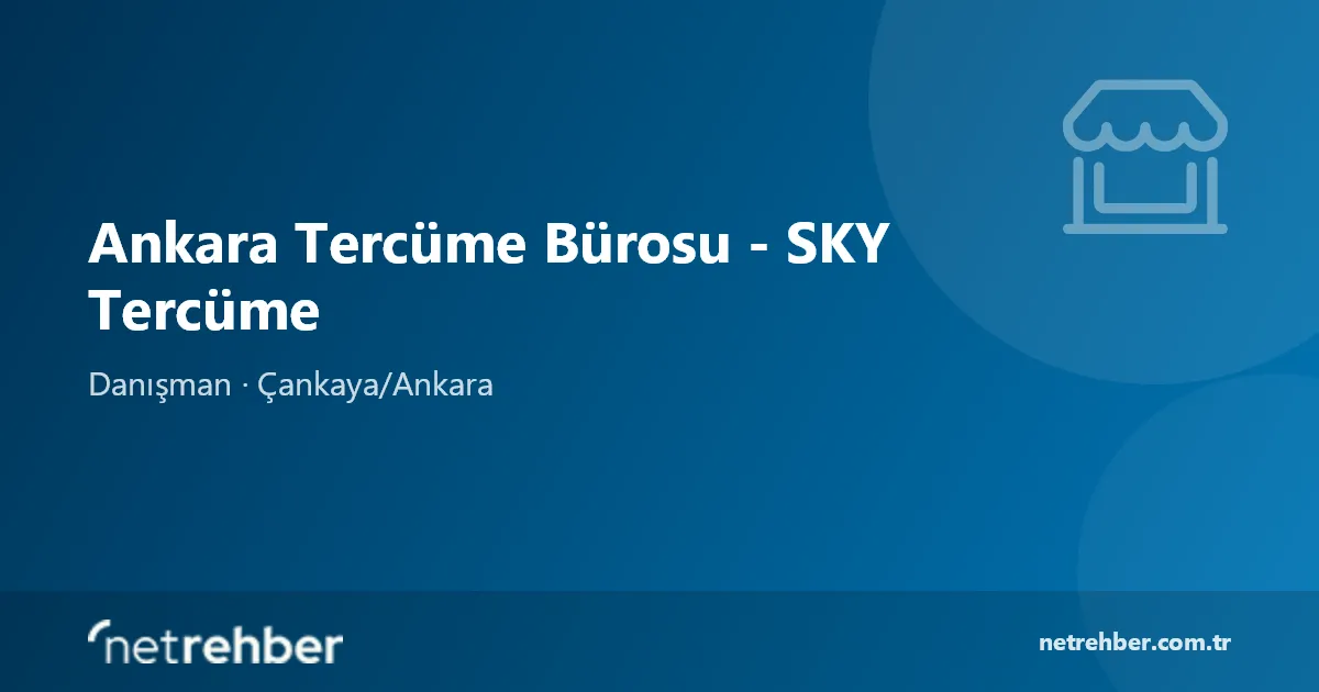 Ankara Tercüme Bürosu - SKY Tercüme kapak görseli