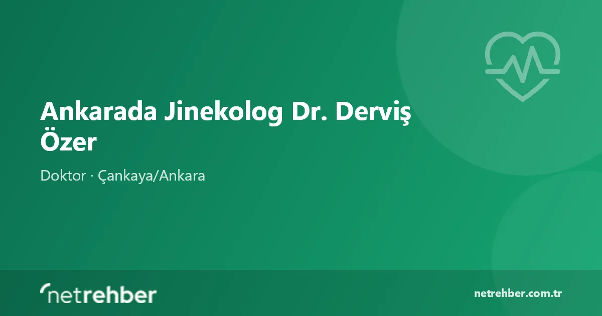 Ankarada Jinekolog Dr. Derviş Özer kapak görseli