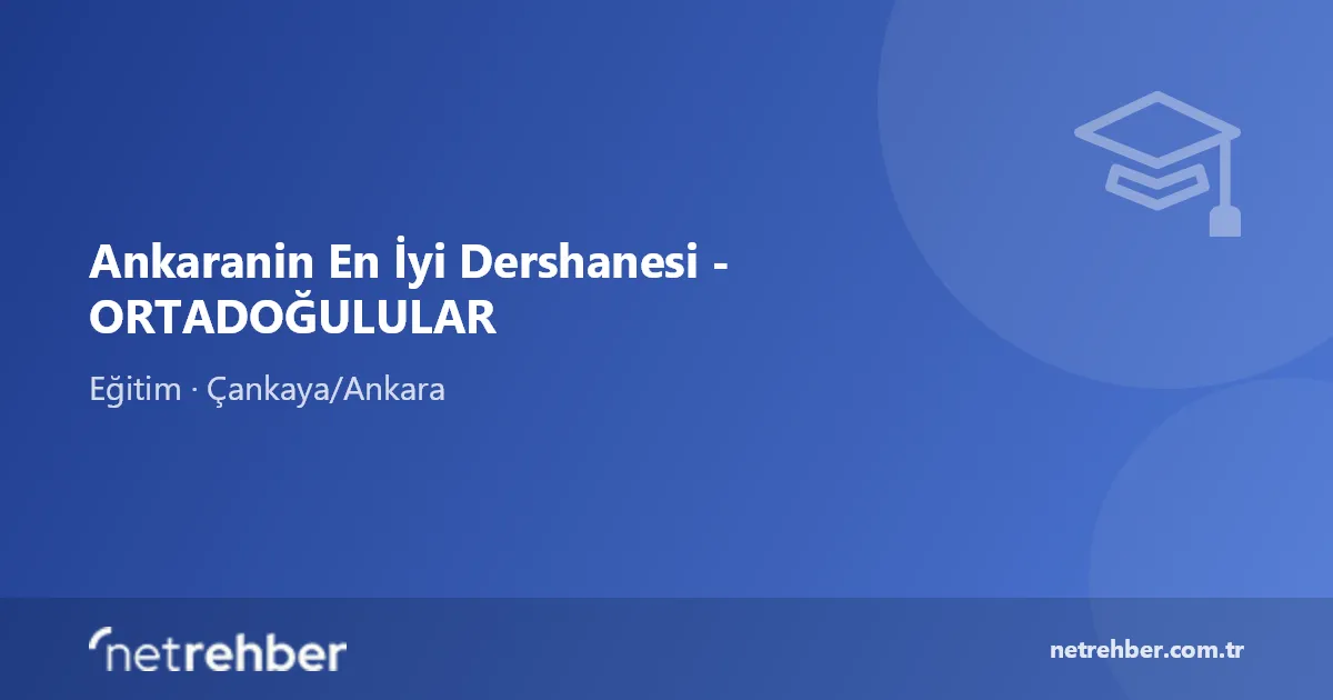 Ankaranin En İyi Dershanesi - ORTADOĞULULAR kapak görseli