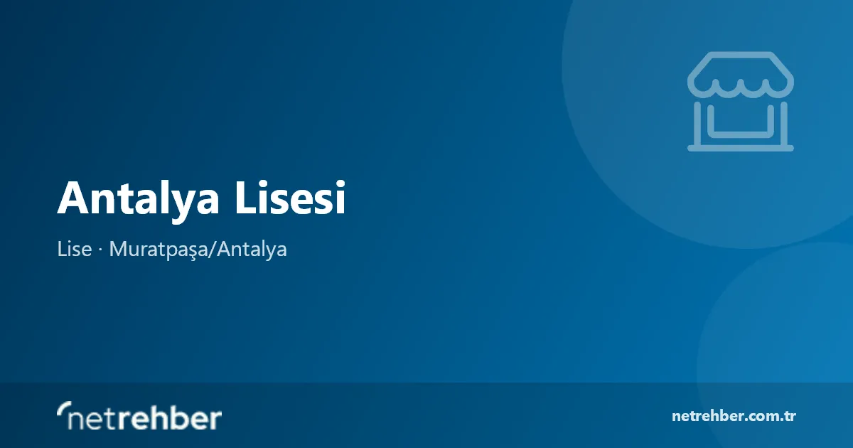 Antalya Lisesi kapak görseli