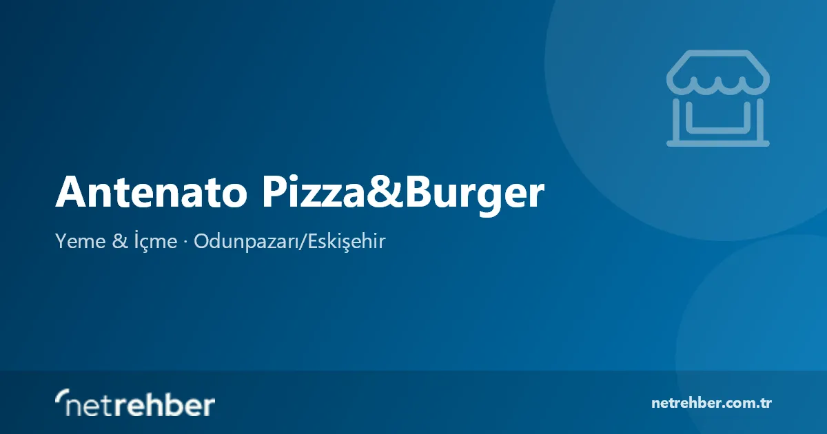 Antenato Pizza&Burger kapak görseli