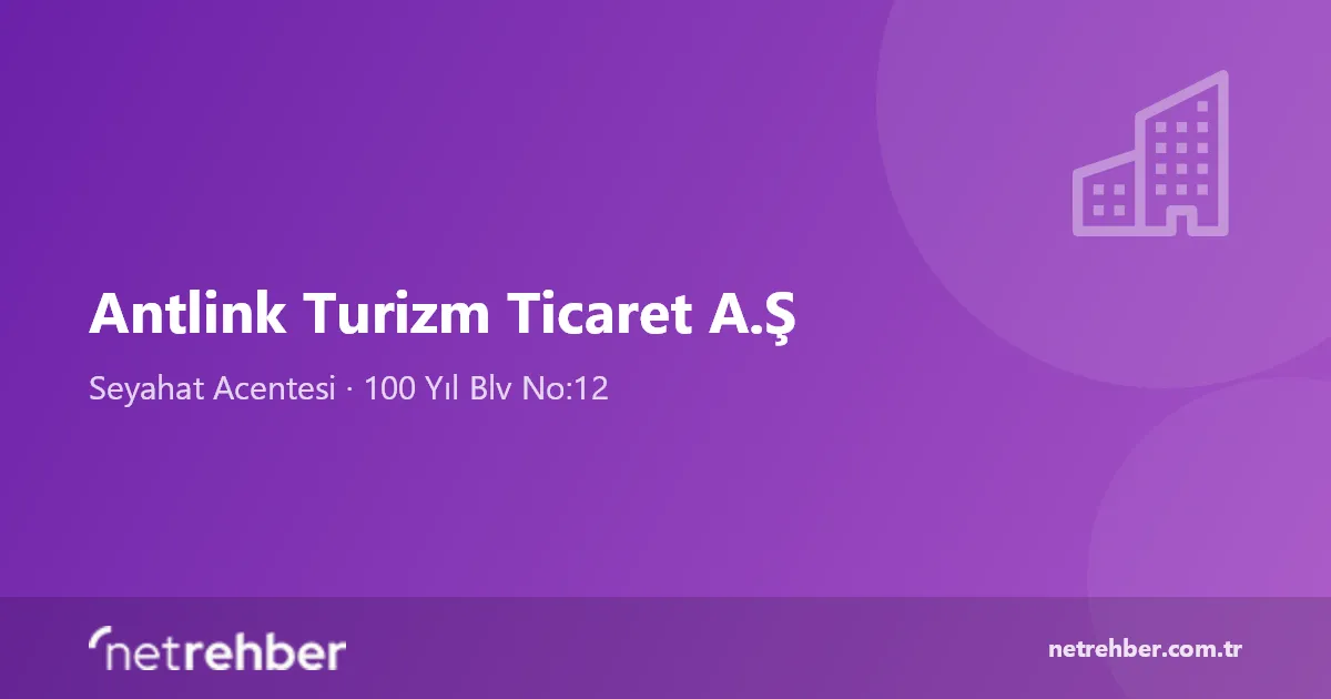 Antlink Turizm Ticaret A.Ş kapak görseli