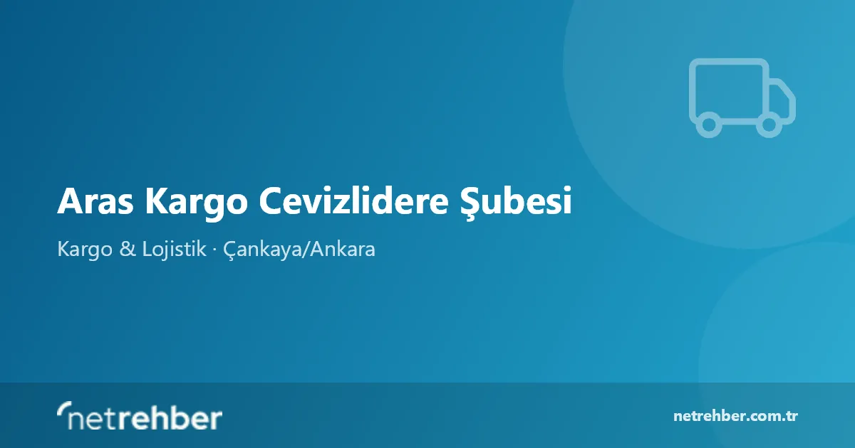 Aras Kargo Cevizlidere Şubesi kapak görseli