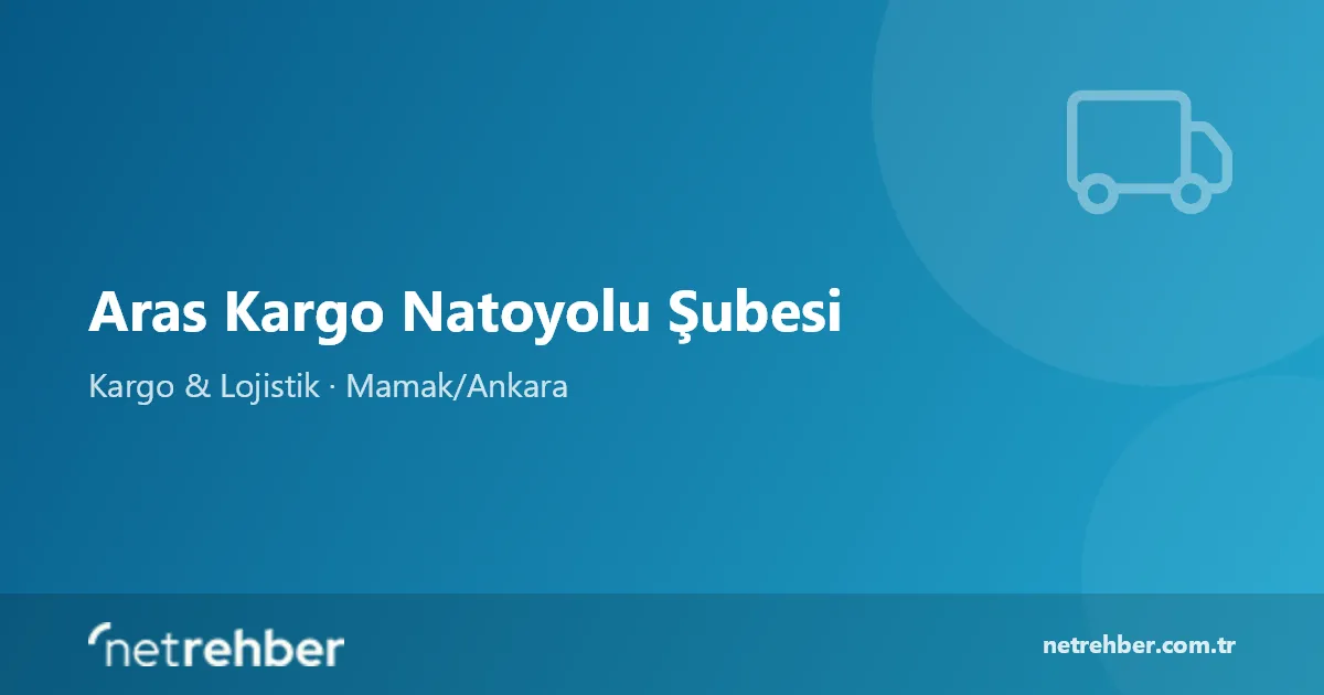 Aras Kargo Natoyolu Şubesi kapak görseli