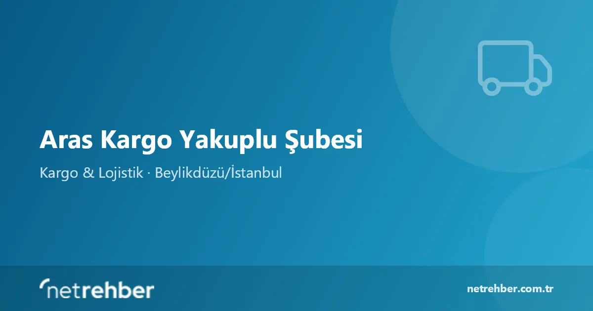 Aras Kargo Yakuplu Şubesi kapak görseli