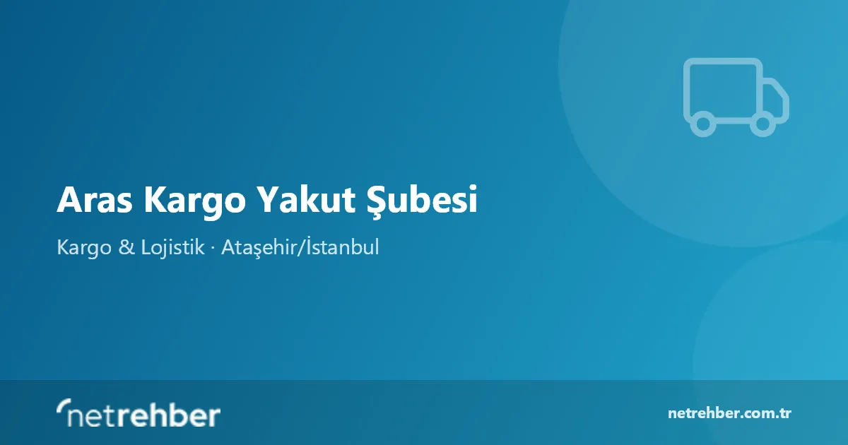 Aras Kargo Yakut Şubesi kapak görseli