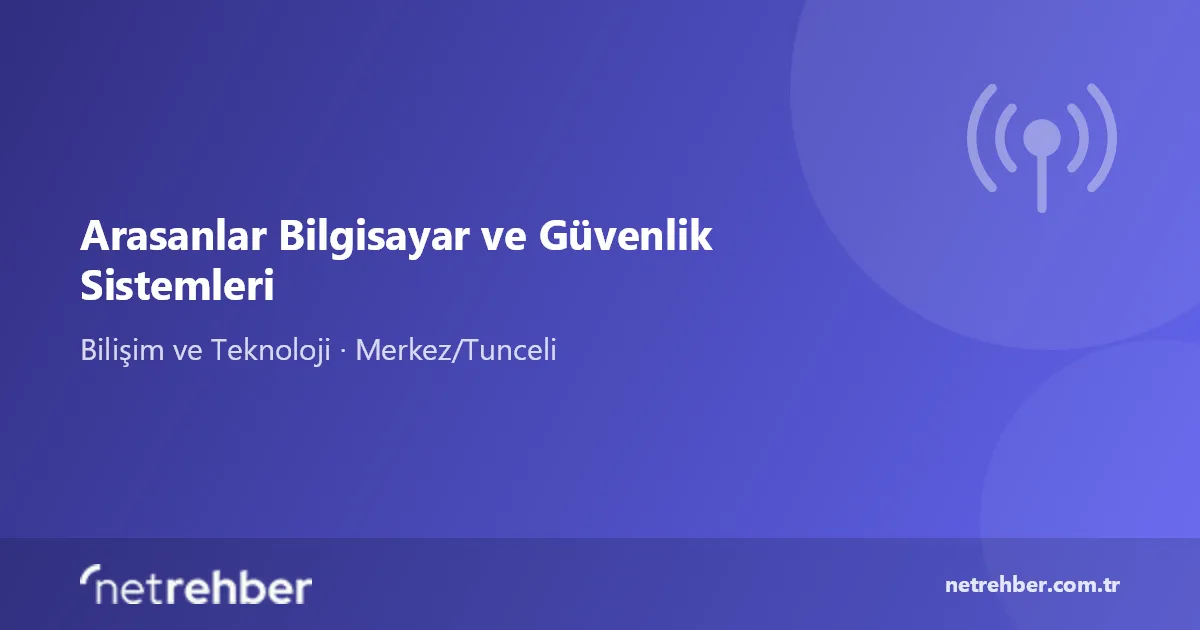 Arasanlar Bilgisayar ve Güvenlik Sistemleri kapak görseli