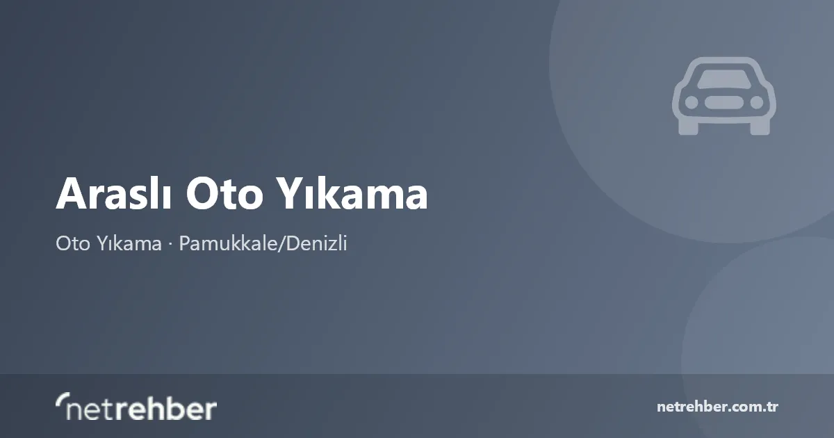 Araslı Oto Yıkama kapak görseli