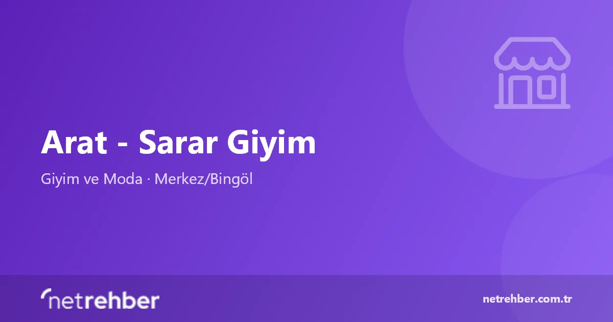 Arat - Sarar Giyim kapak görseli