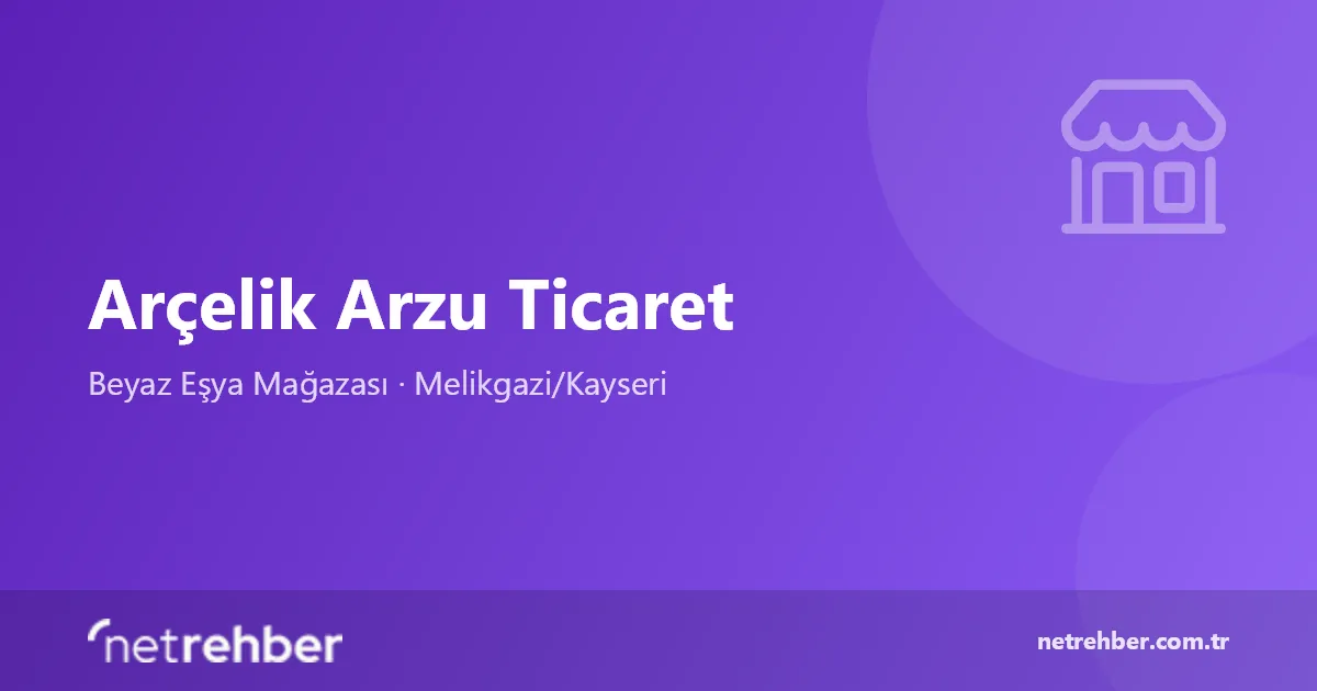 Arçelik Arzu Ticaret kapak görseli