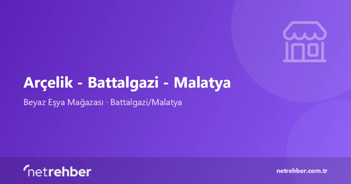 Arçelik - Battalgazi - Malatya kapak görseli