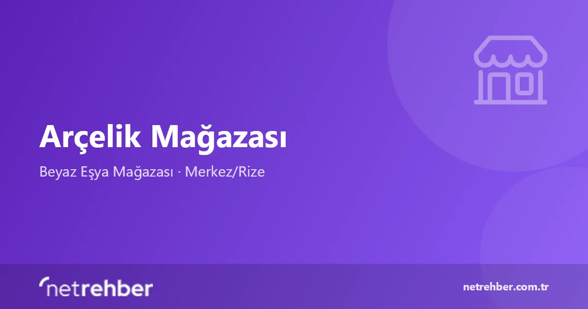 Arçelik Mağazası kapak görseli