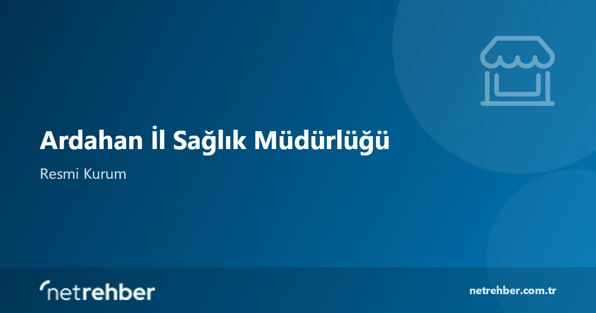 Ardahan İl Sağlık Müdürlüğü kapak görseli