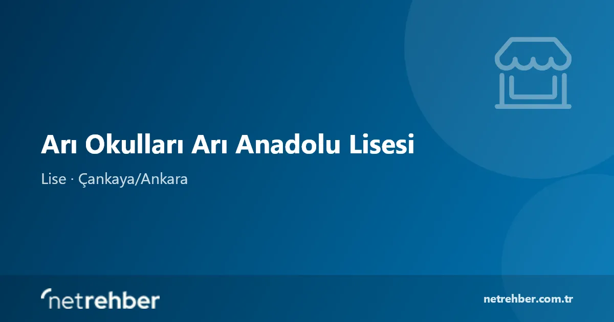 Arı Okulları Arı Anadolu Lisesi kapak görseli