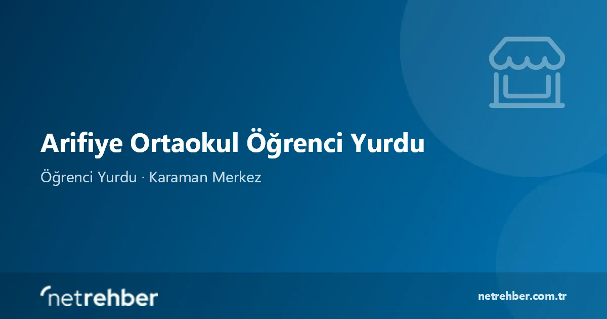 Arifiye Ortaokul Öğrenci Yurdu kapak görseli