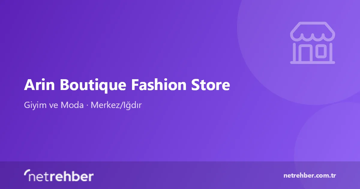 Arin Boutique Fashion Store kapak görseli