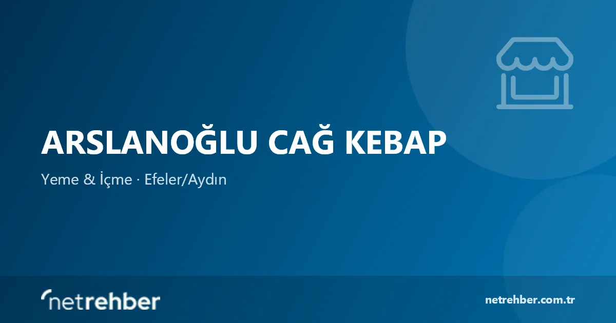 Arslanoğlu Cağ Kebap kapak görseli