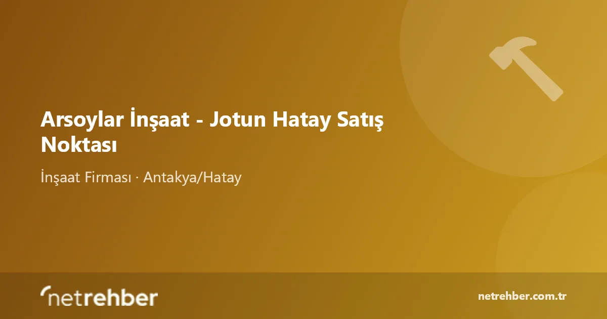 Arsoylar İnşaat - Jotun Hatay Satış Noktası kapak görseli