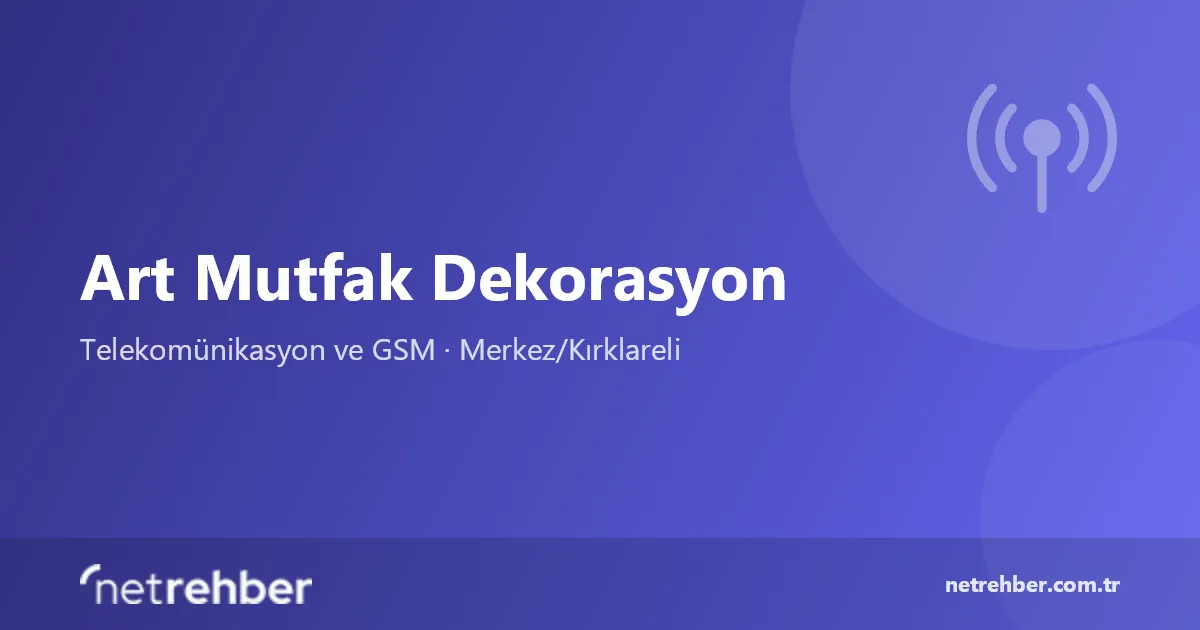 Art Mutfak Dekorasyon kapak görseli