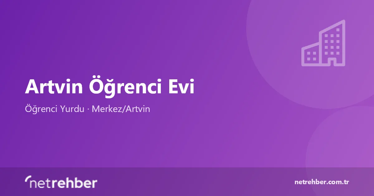 Artvin Öğrenci Evi kapak görseli