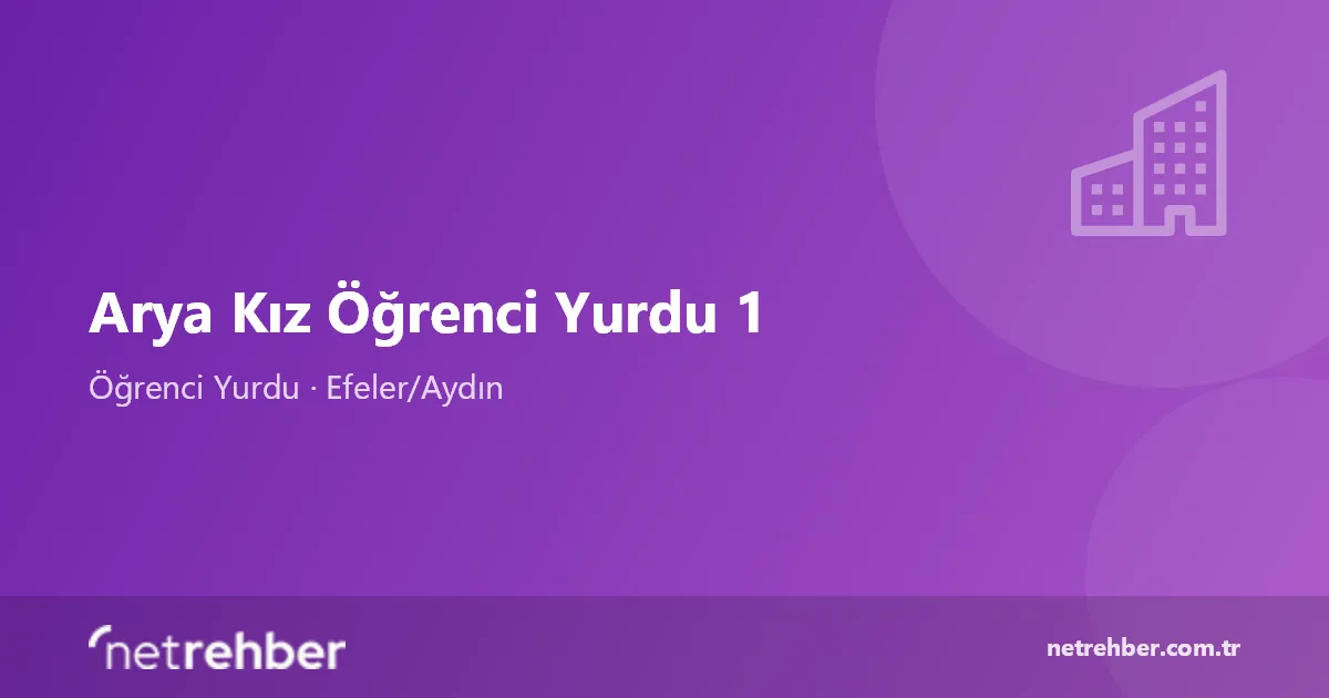 Arya Kız Öğrenci Yurdu 1 kapak görseli