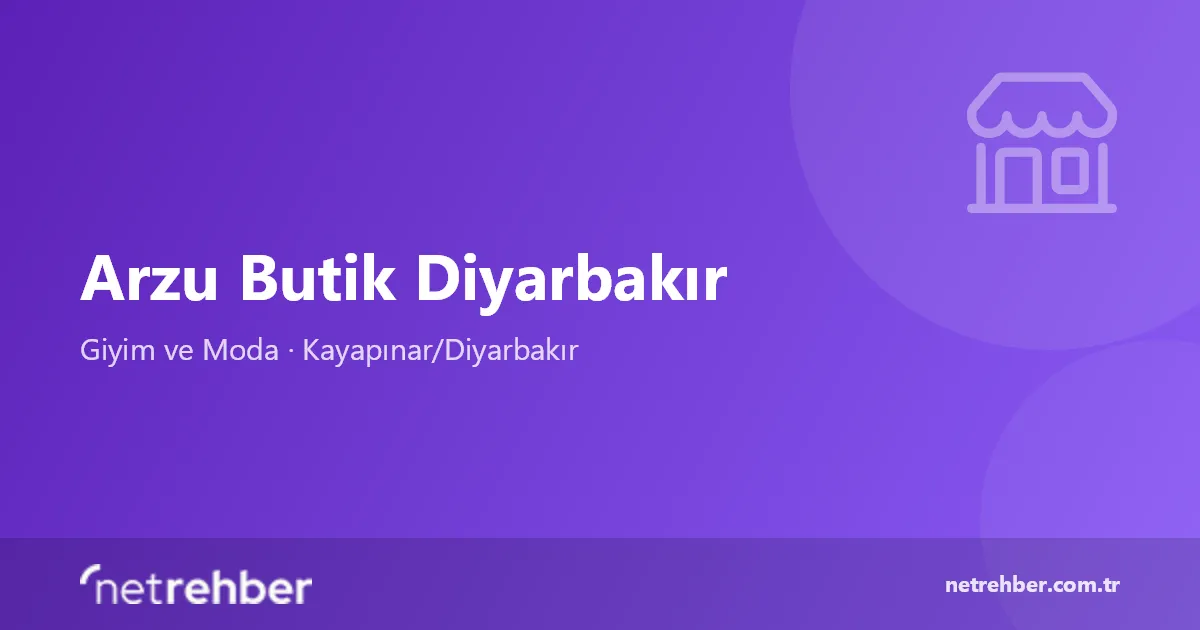 Arzu Butik Diyarbakır kapak görseli