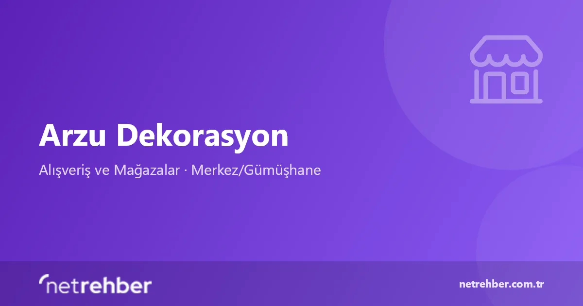 Arzu Dekorasyon kapak görseli