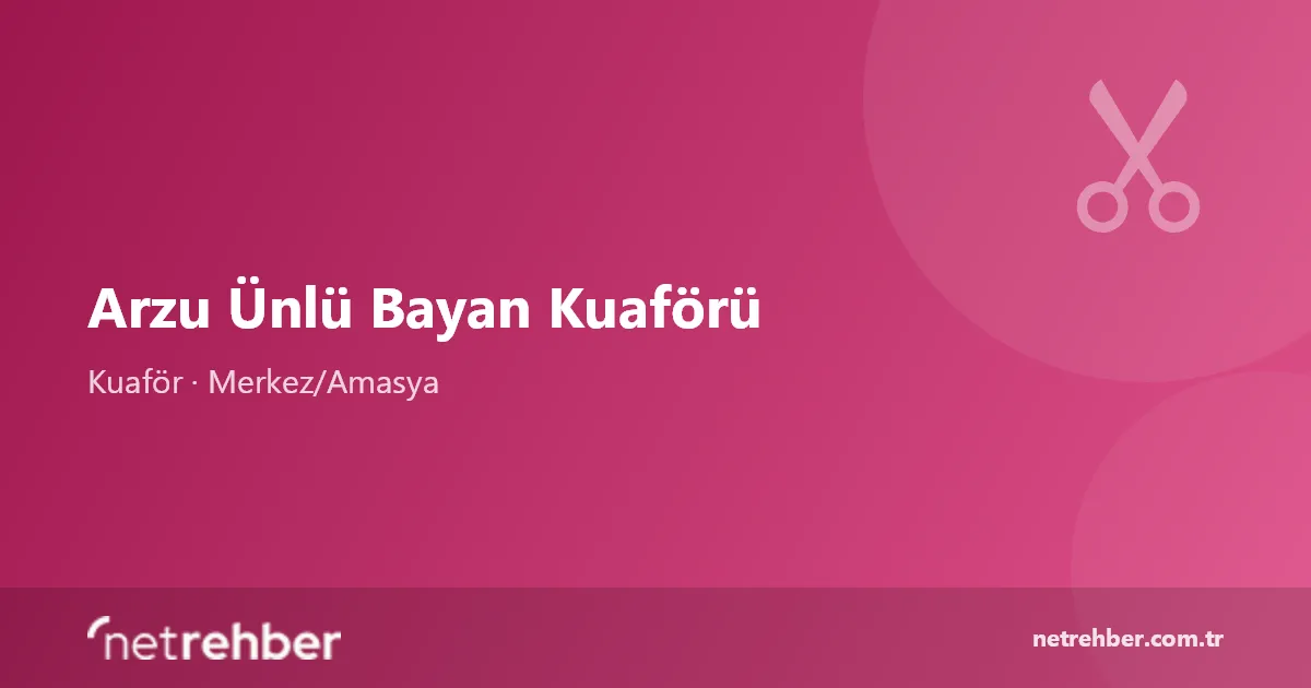 Arzu Ünlü Bayan Kuaförü kapak görseli