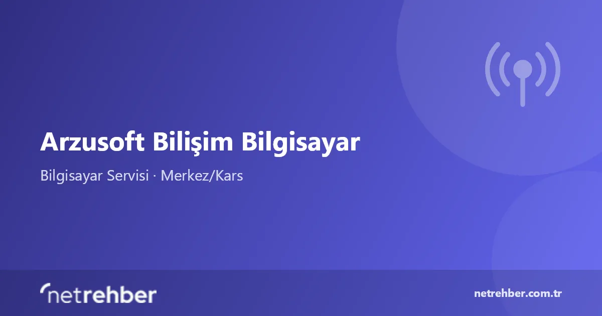 Arzusoft Bilişim Bilgisayar kapak görseli