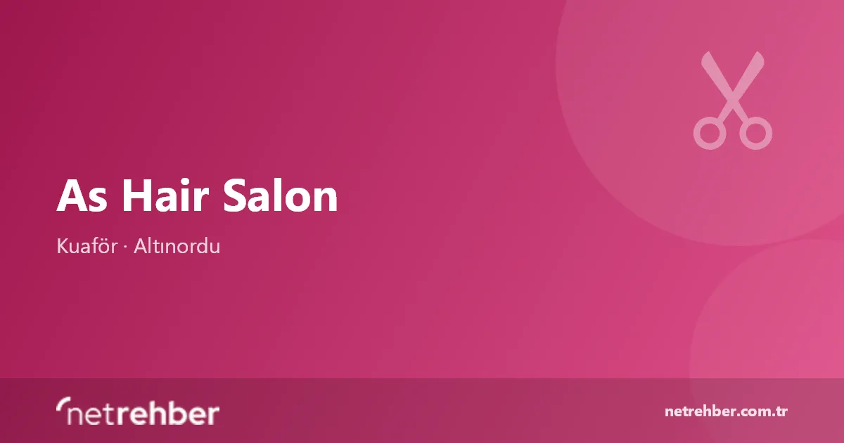 As Hair Salon kapak görseli