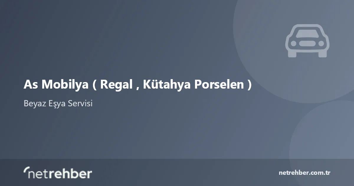 As Mobilya ( Regal , Kütahya Porselen ) kapak görseli
