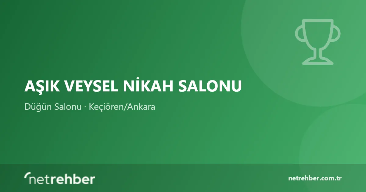 Aşık Veysel Nikah Salonu kapak görseli