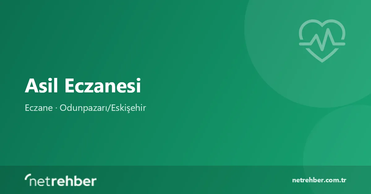 Asil Eczanesi kapak görseli