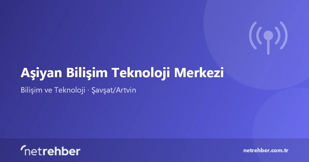 Aşiyan Bilişim Teknoloji Merkezi kapak görseli
