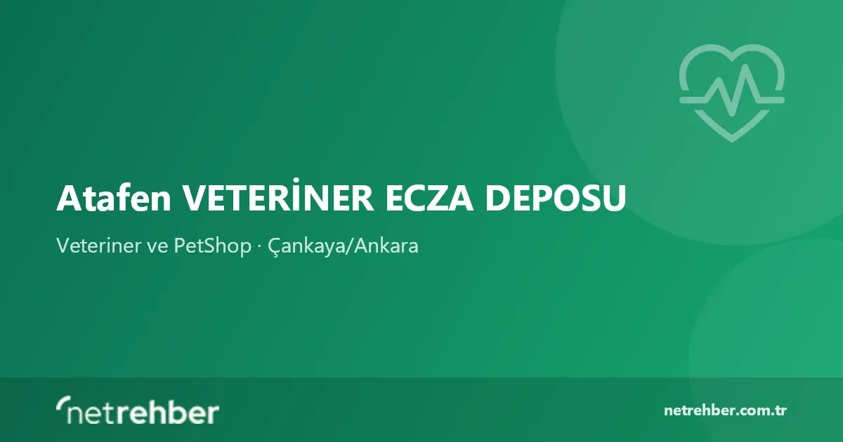 Atafen VETERİNER ECZA DEPOSU kapak görseli