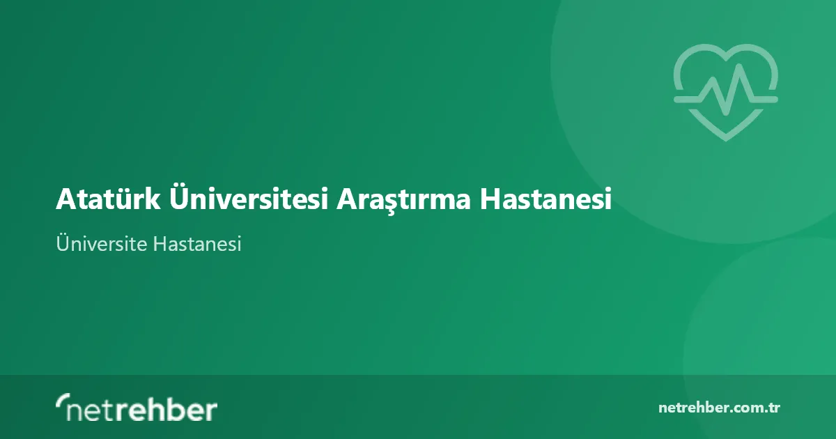 Atatürk Üniversitesi Araştırma Hastanesi kapak görseli