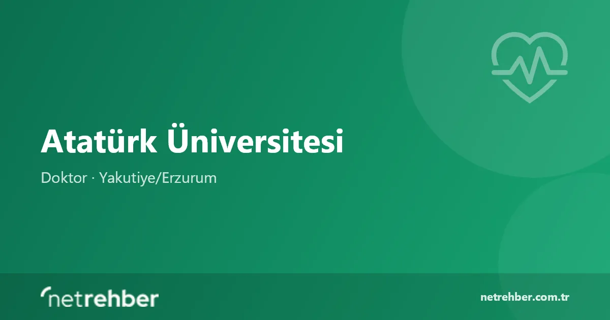 Atatürk Üniversitesi kapak görseli