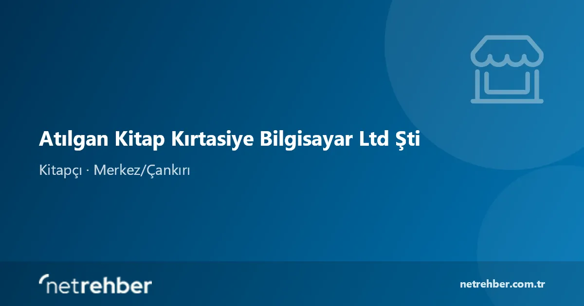 Atılgan Kitap Kırtasiye Bilgisayar Ltd Şti kapak görseli