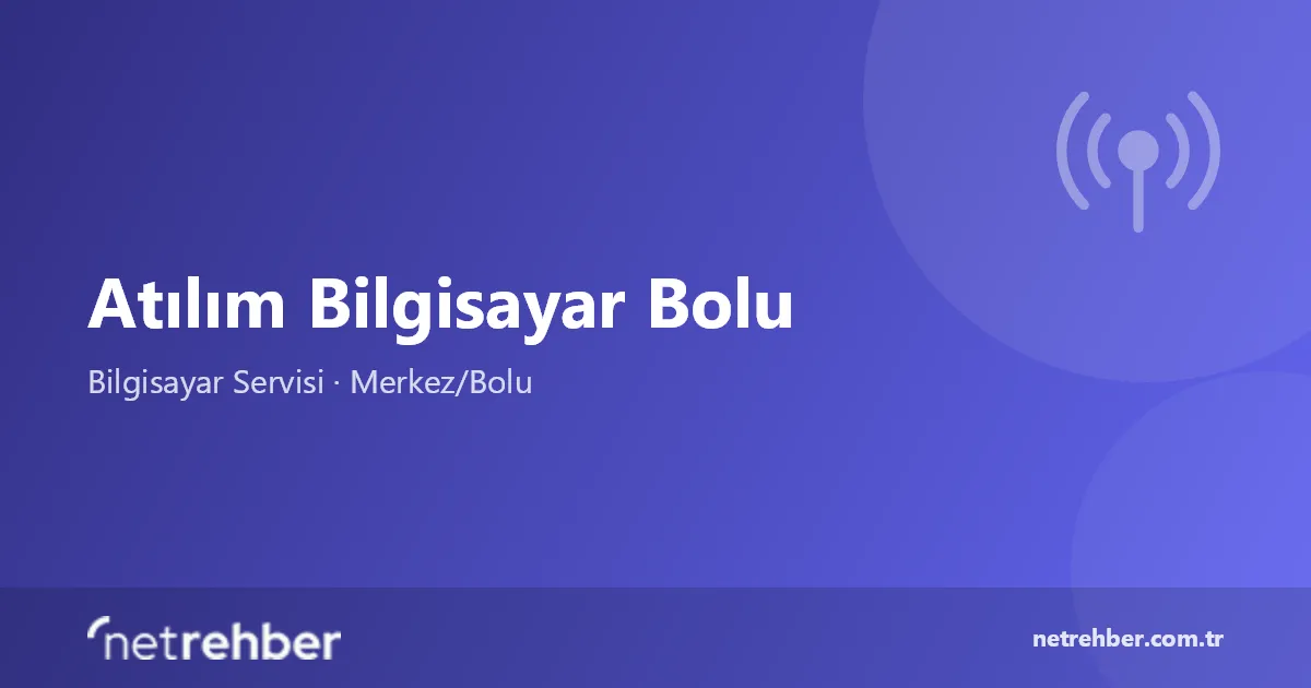 Atılım Bilgisayar Bolu kapak görseli