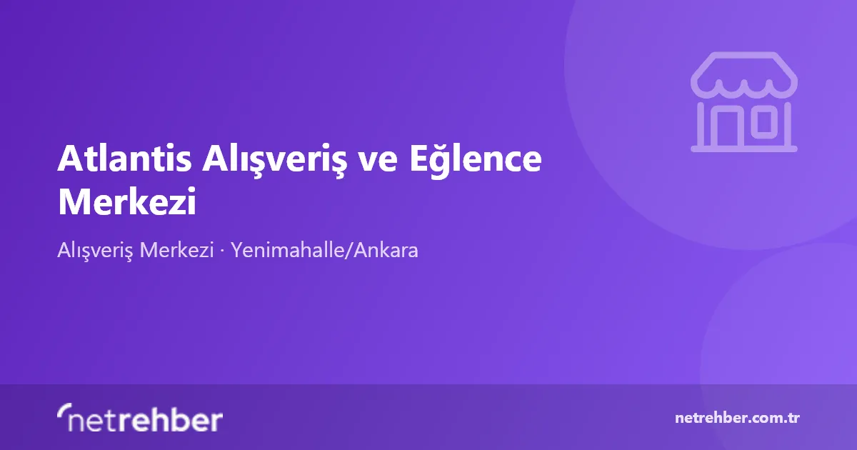 Atlantis Alışveriş ve Eğlence Merkezi kapak görseli