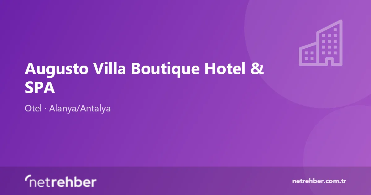 Augusto Villa Boutique Hotel & SPA kapak görseli