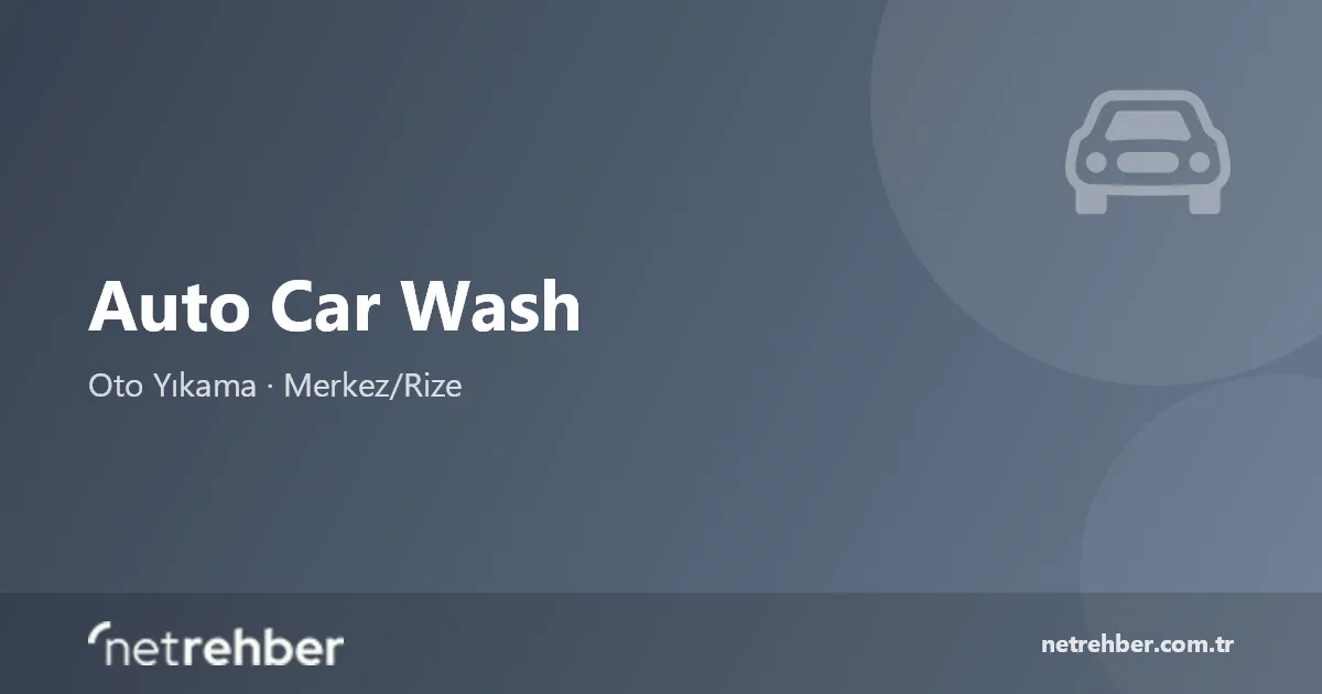 Auto Car Wash kapak görseli