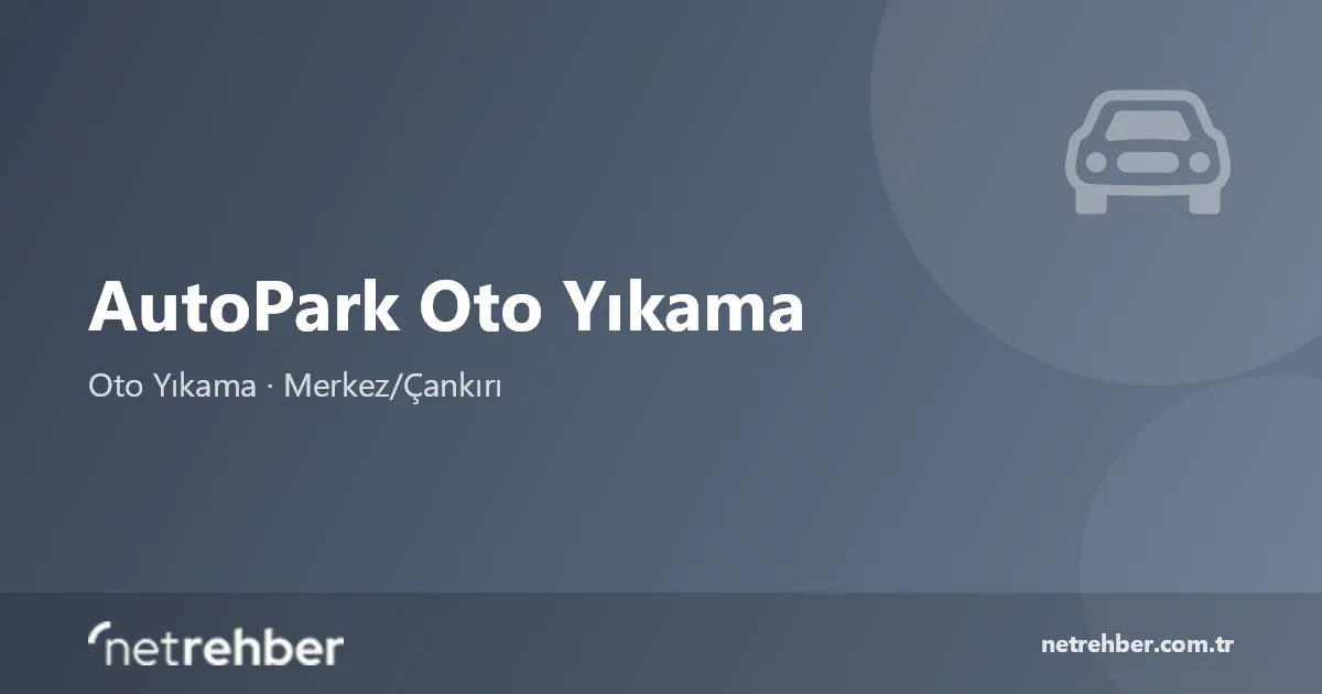 AutoPark Oto Yıkama kapak görseli