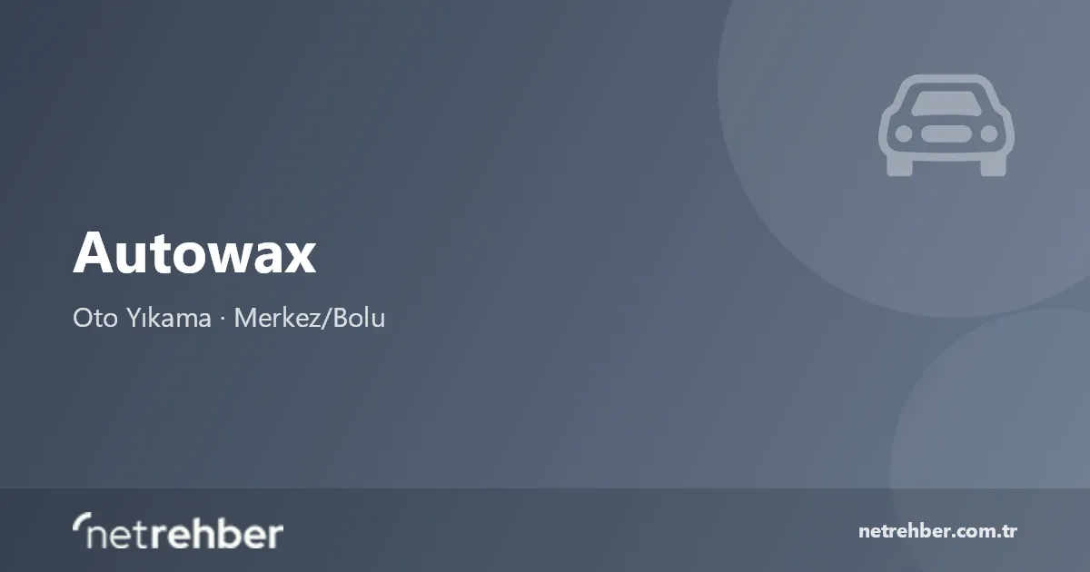 Autowax kapak görseli