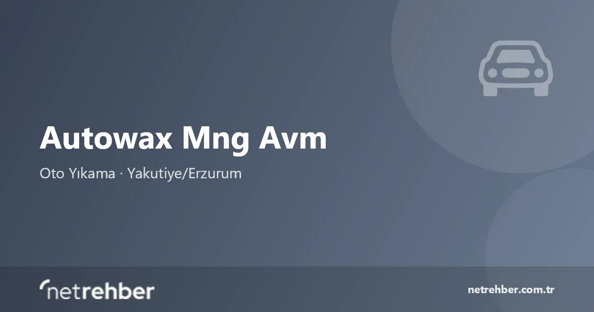 Autowax Mng Avm kapak görseli