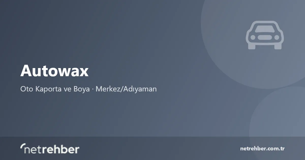 Autowax kapak görseli