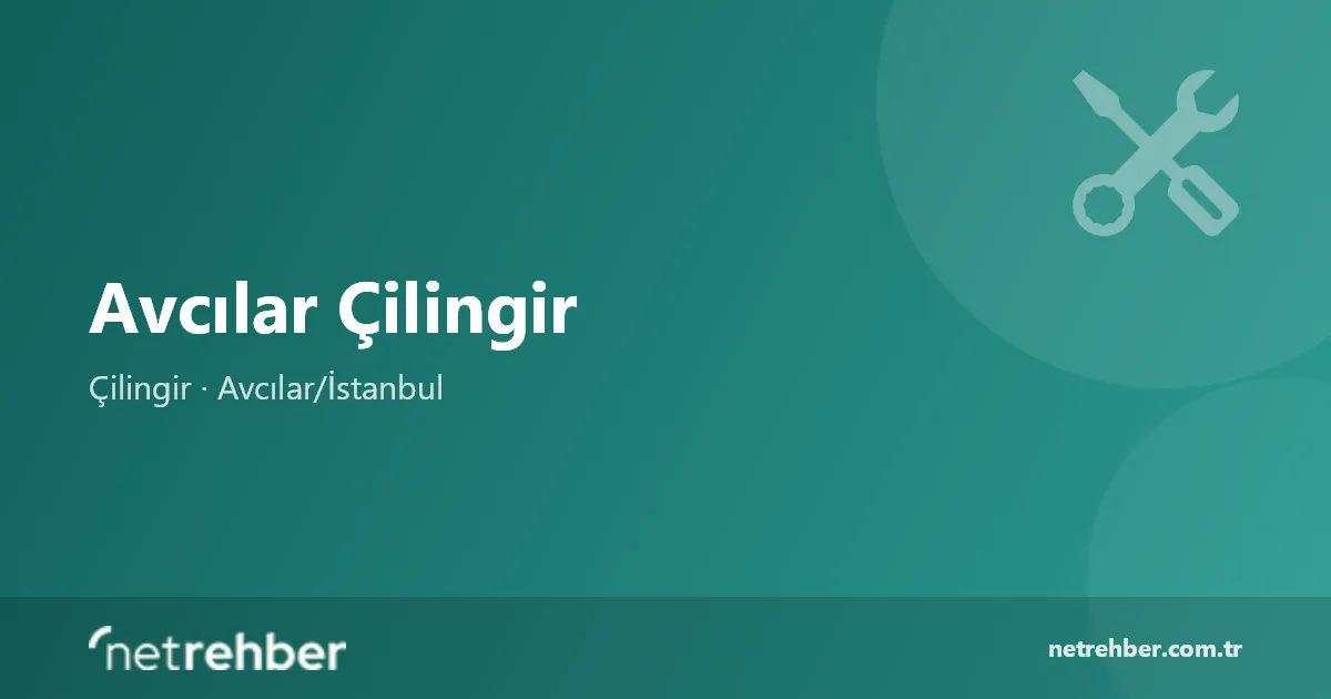 Avcılar Çilingir kapak görseli