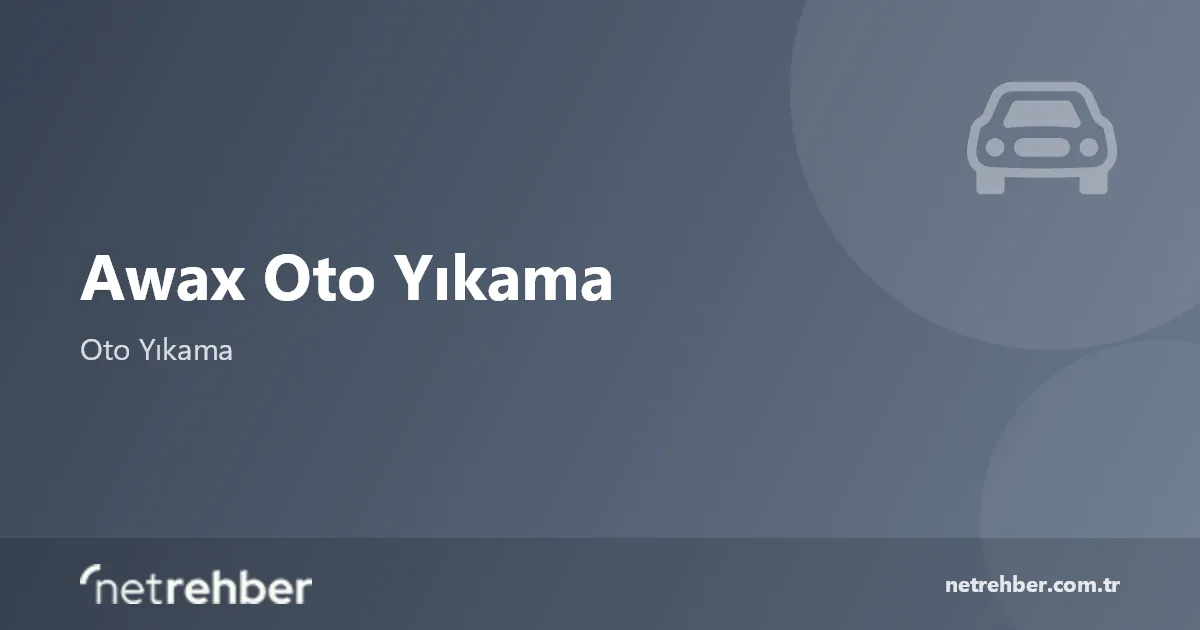 Awax Oto Yıkama kapak görseli
