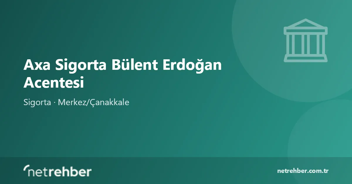 Axa Sigorta Bülent Erdoğan Acentesi kapak görseli