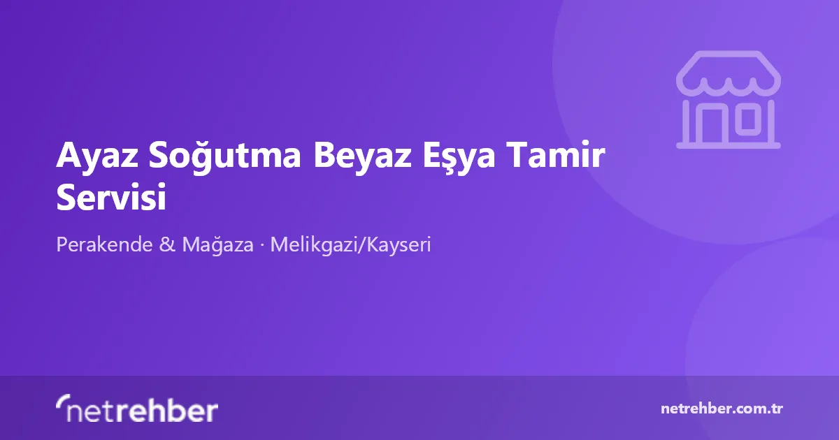 Ayaz Soğutma Beyaz Eşya Tamir Servisi kapak görseli